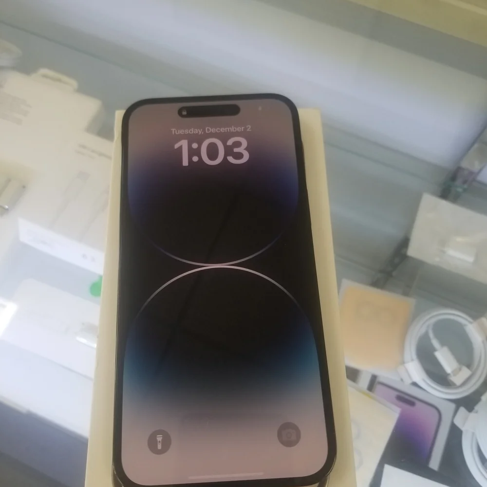 Apple Smartphone with Black and Silver Finish